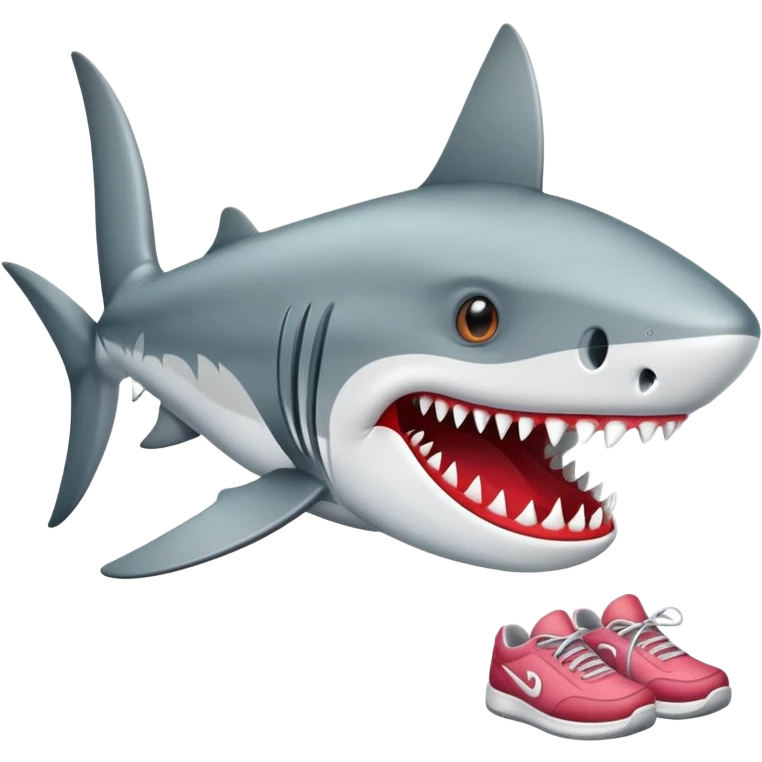 Tiburón con zapatillas  emoji