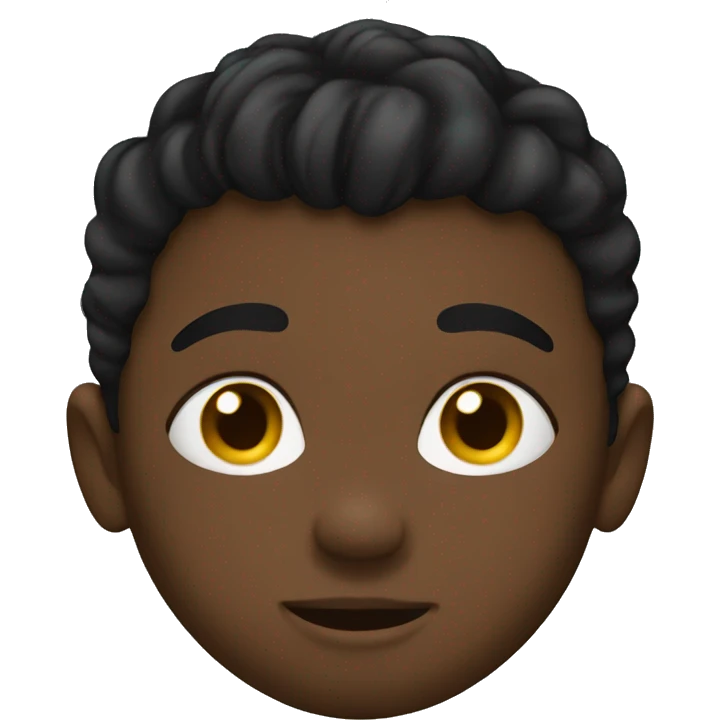 Black boy kissing emoji