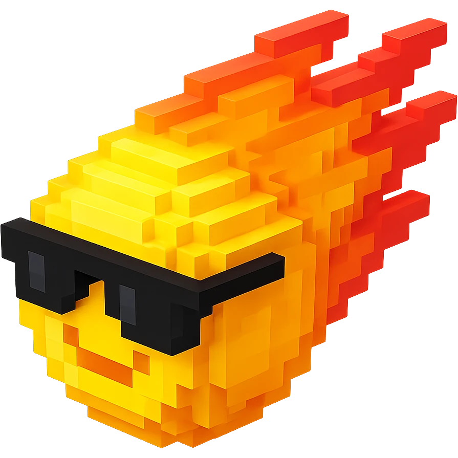 светящиеся комета в солнцезащитных очках, no background emoji