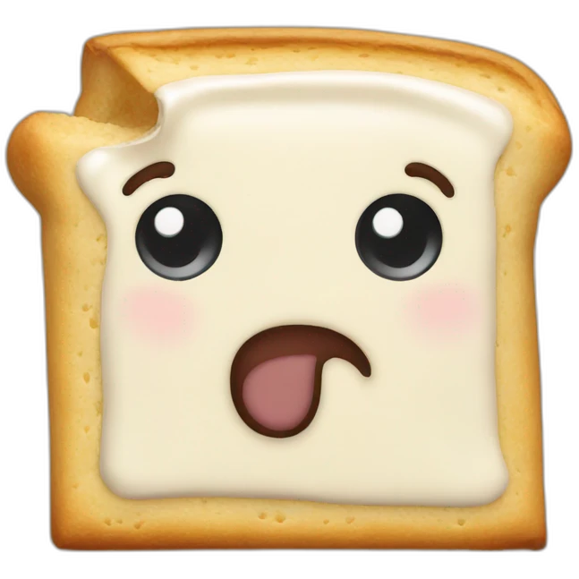 pop tart thinking face emoji
