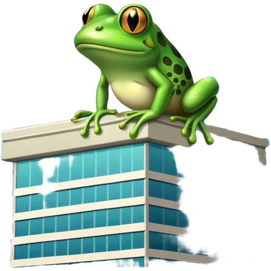Frog on a skyscraper emoji