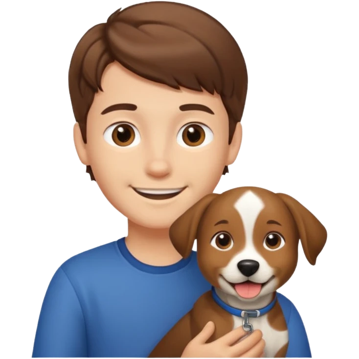boy with dog emoji