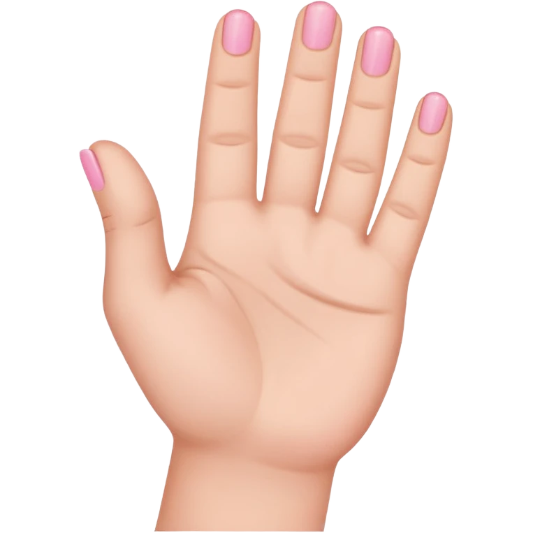 A hand with all fingers up but the pinky is tucked down emoji