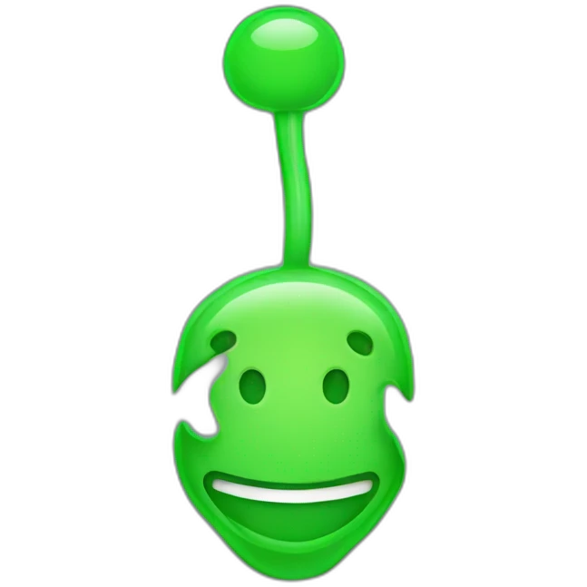 neon green smiley emoji
