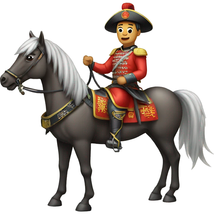 Chinese general on horse emoji