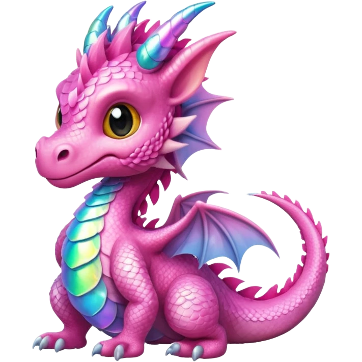 Feathery baby pink dragon emoji