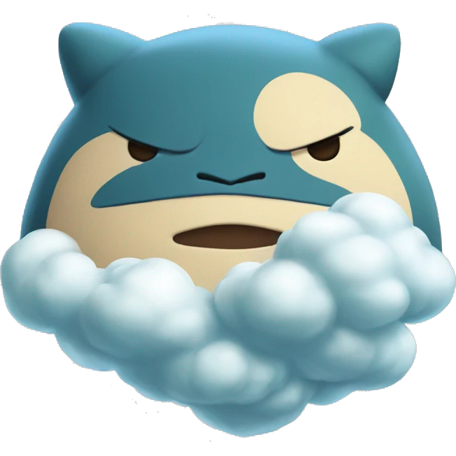 Cloud in the shape of snorlax emoji