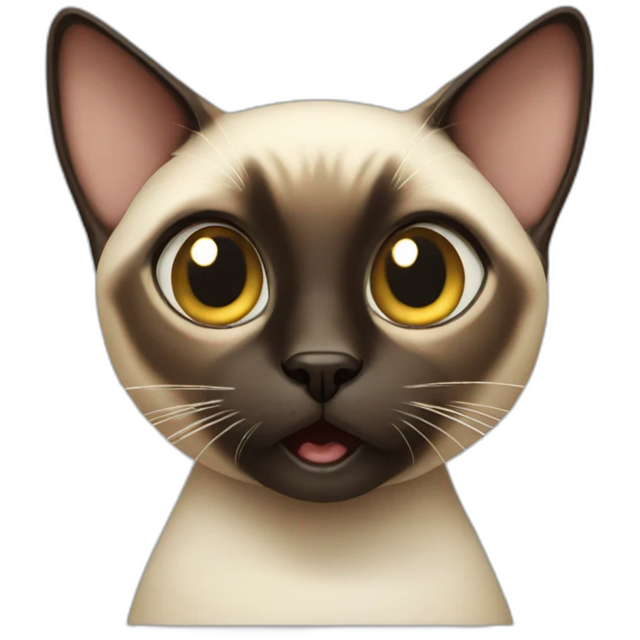 Siamese cat shocked emoji