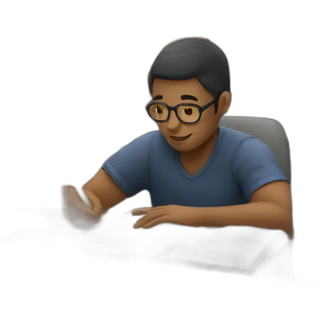 Person studying in library emoji