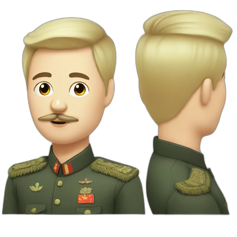 russian guy looking like kim jong un with a moustache emoji