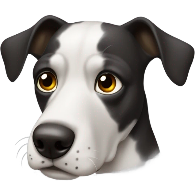 Un perro dálmata grande bonito ojos cafés emoji
