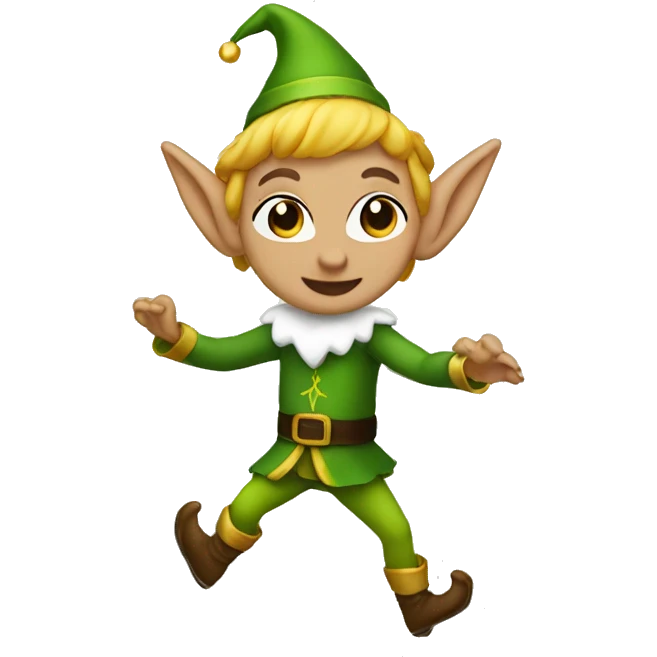 An elf dancing emoji
