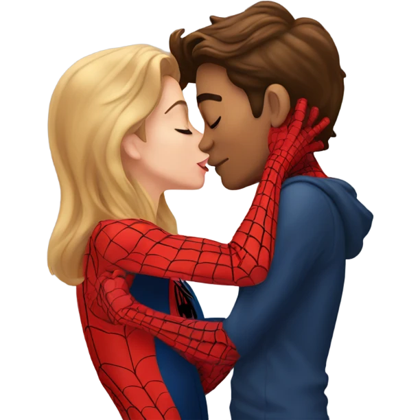 Peter Parker kissing MJ emoji