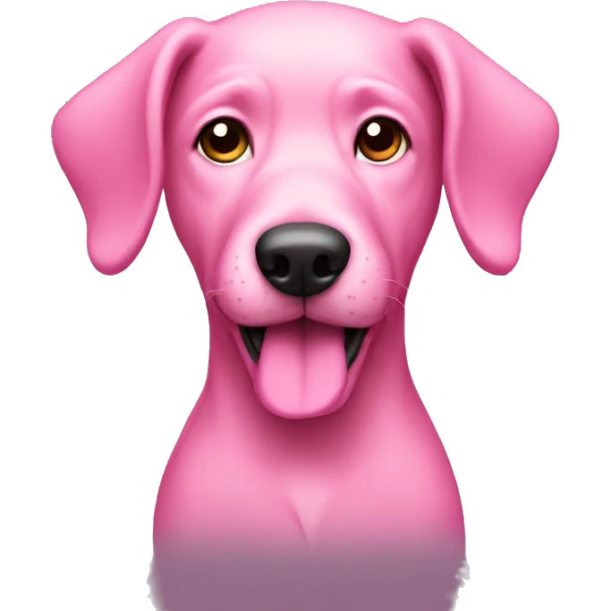 pink dog emoji