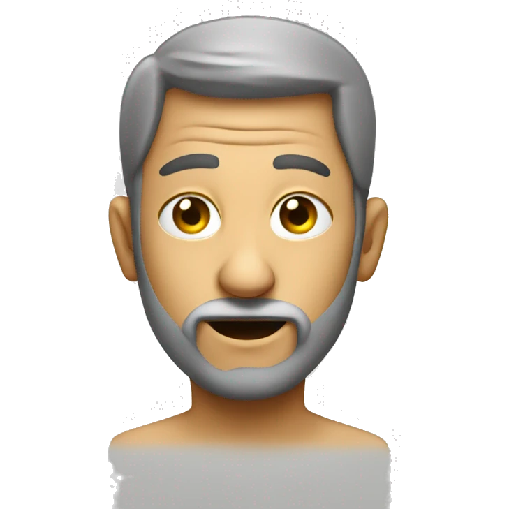 Man head out of toilet emoji