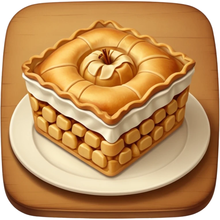 Square type of Apple pie  emoji