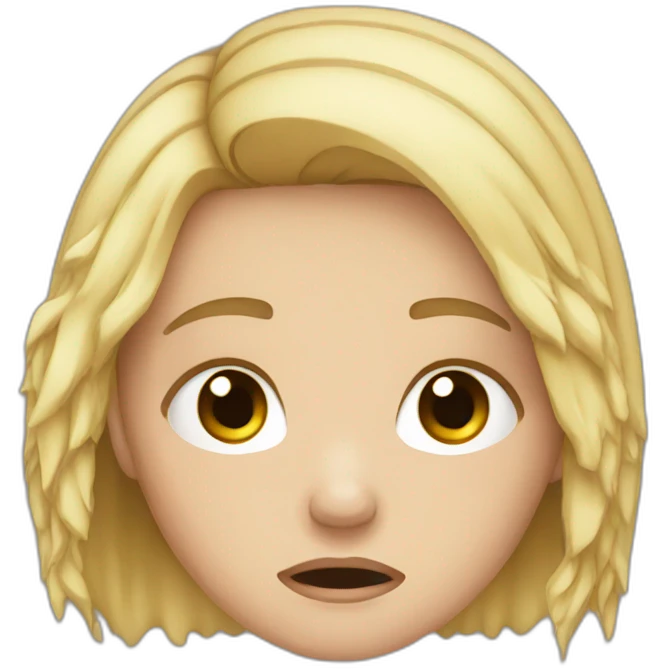 devastated white girl crying emoji