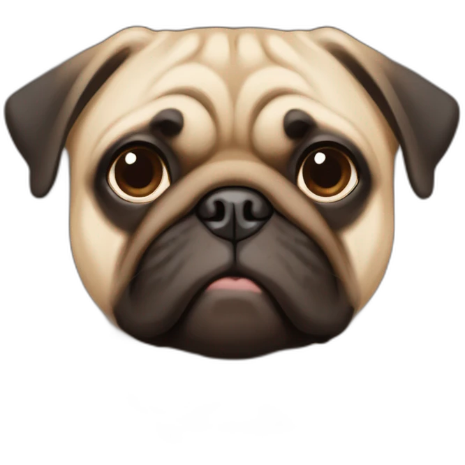 30% Pug 70% Chihwahwa tan and brown emoji
