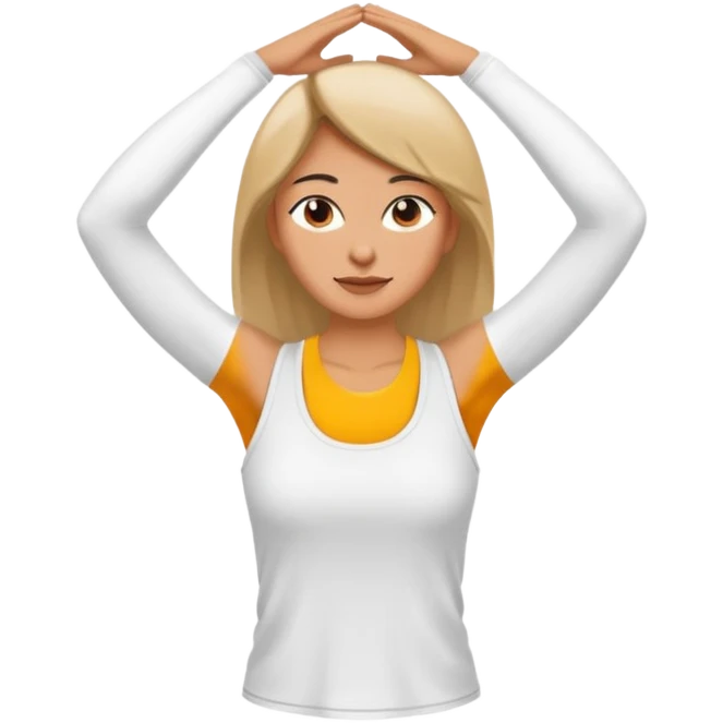 The woman who just woke up is stretching lazily emoji