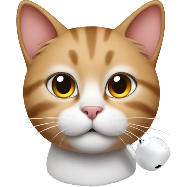 Cat with AirPods  emoji