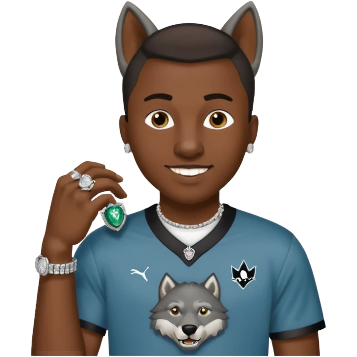 I want a guy with timber wolves jersey and diamond grillz and rolex emoji