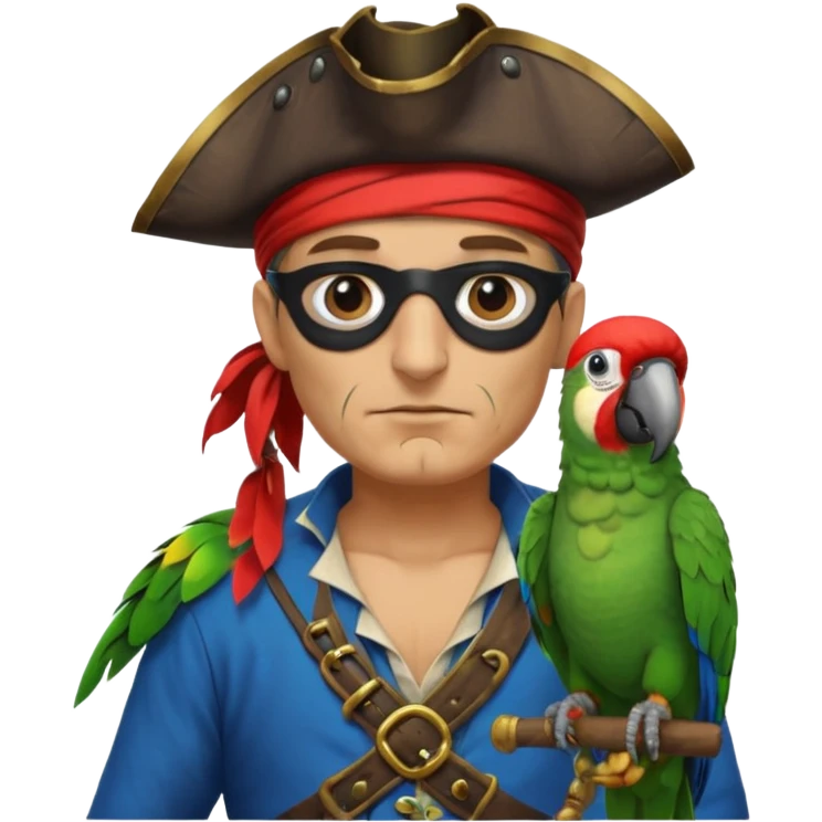 pirate and parrot emoji