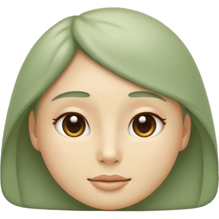 Minimal wellness emoji representing tighter skin and firmness,
subtle lifting effect, smooth contours, calm and natural,
no beauty or cosmetic symbols, soft sage green color palette emoji