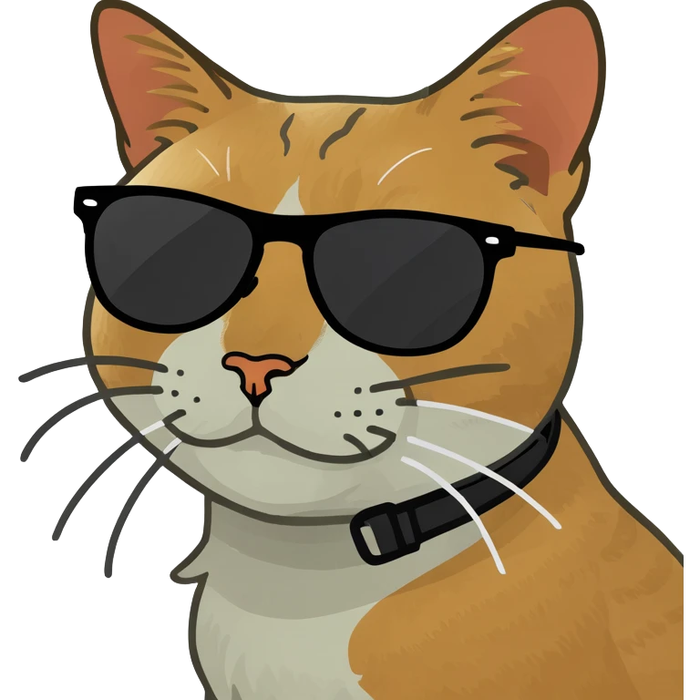 Cat with sunglasses emoji