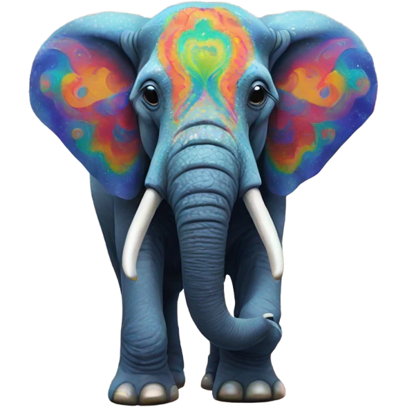 Psychedelic elephant emoji