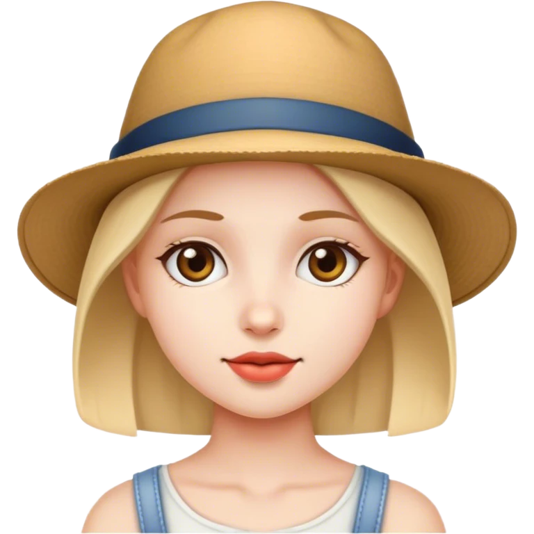 A girl wearing a hat emoji