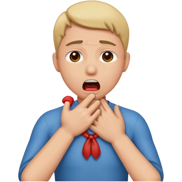 Make an emoji of someone holding their throat like they are choking  emoji