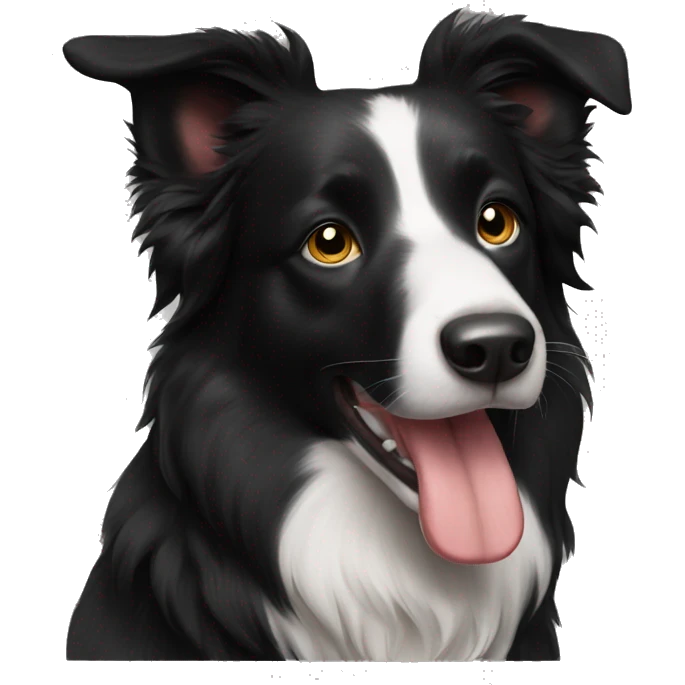 black border collie emoji