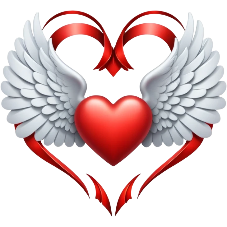 Heart with angel wings emoji
