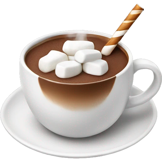 Hot coco with marshmallows  emoji