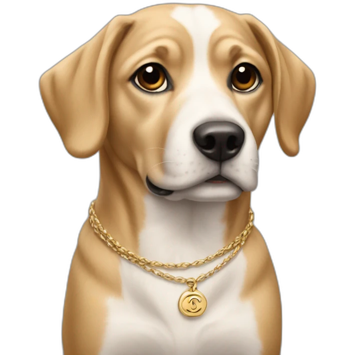 Chien en chanel emoji