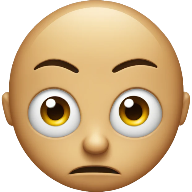 start eyes with a frowny mouth emoji