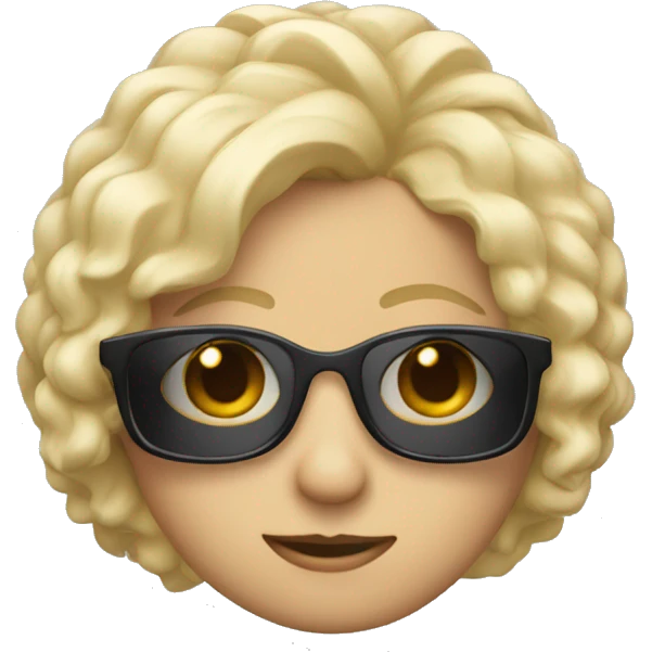 Rubia con gafas emoji