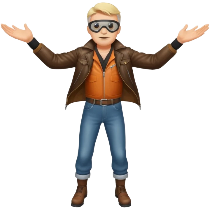 White man wingwalking emoji