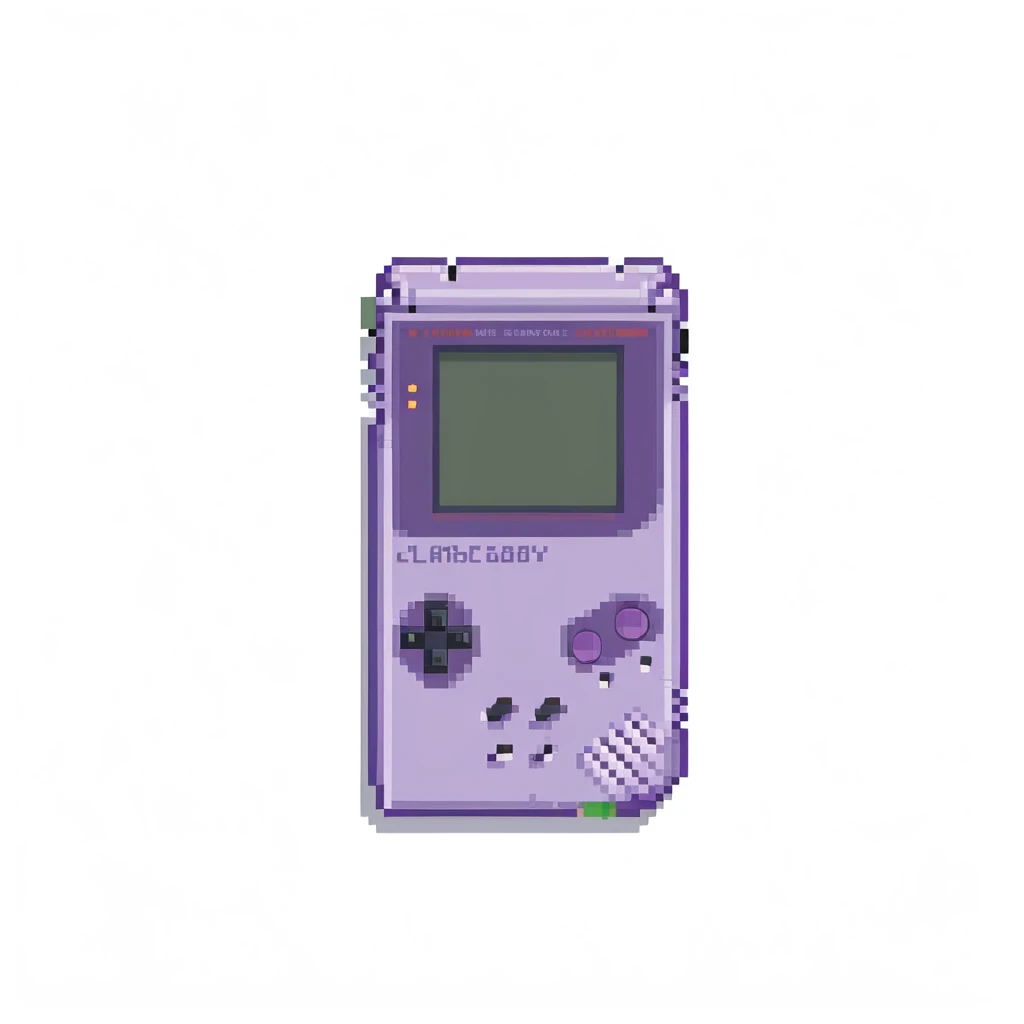 Classic Game Boy handheld console at a half turn angle emoji