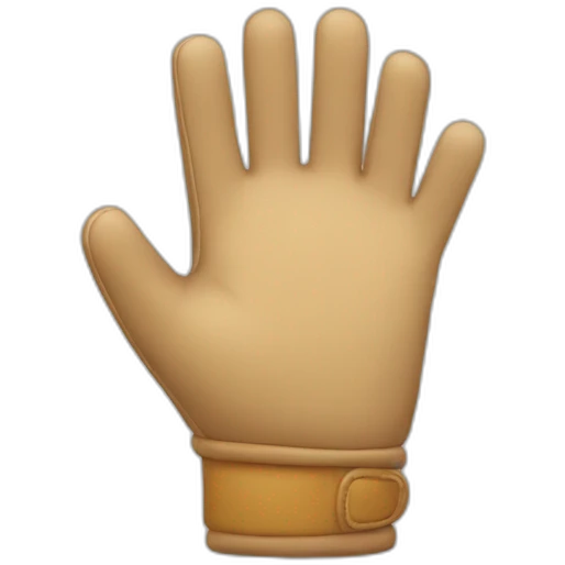 Manos con guantes blancos  emoji