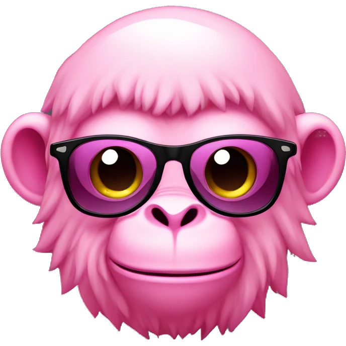 pink monkies with sunglasse emoji