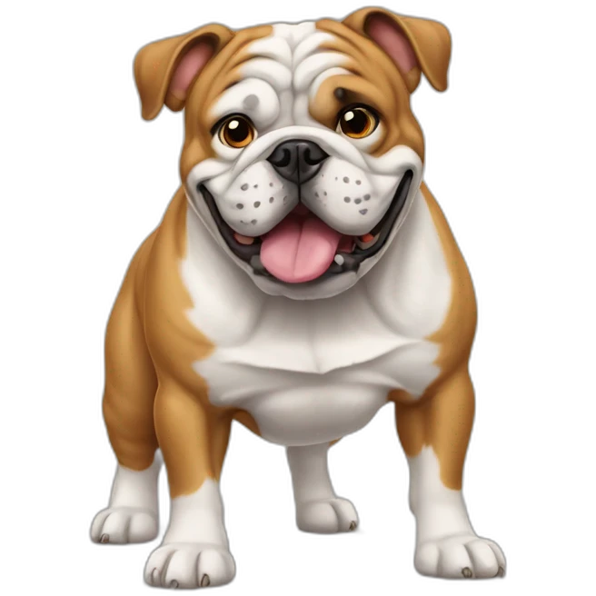 Dog Bulldog full-height emoji