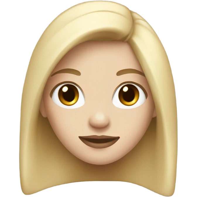 Pale girl with black and blond hair emoji
