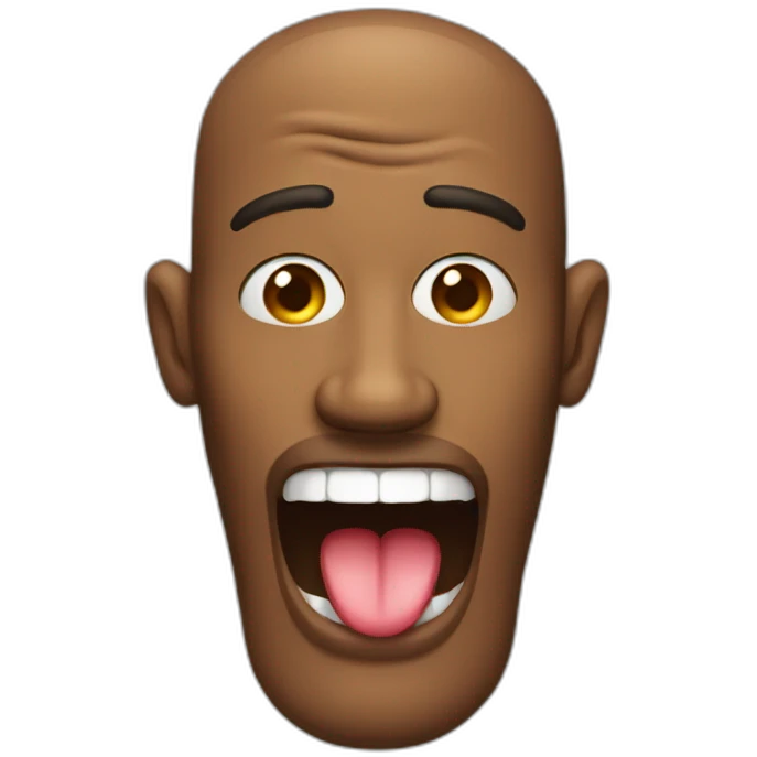 a man who sticks out his tongue emoji
