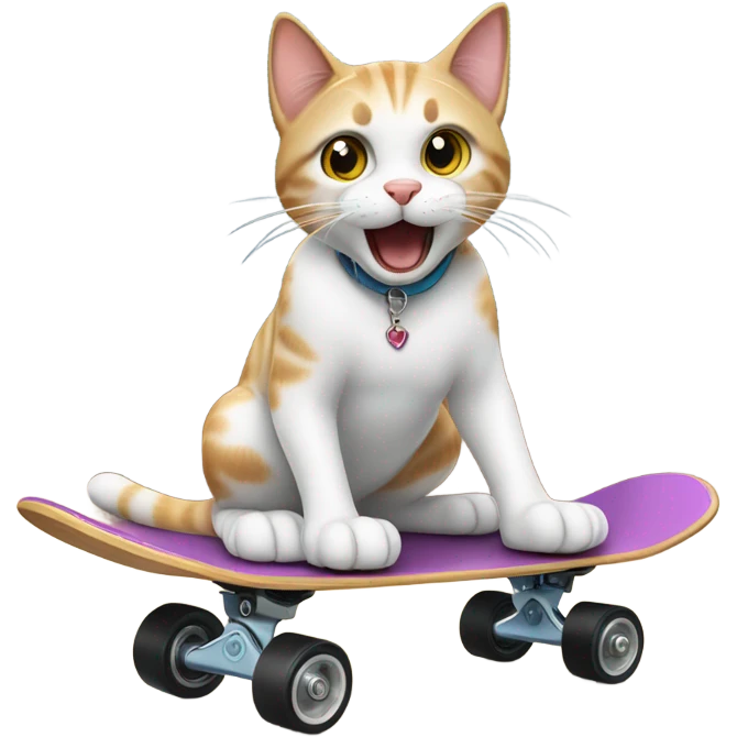 Cat on a skateboard  emoji