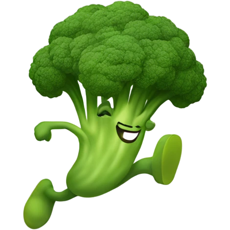 sprinting broccoli joyfully  emoji