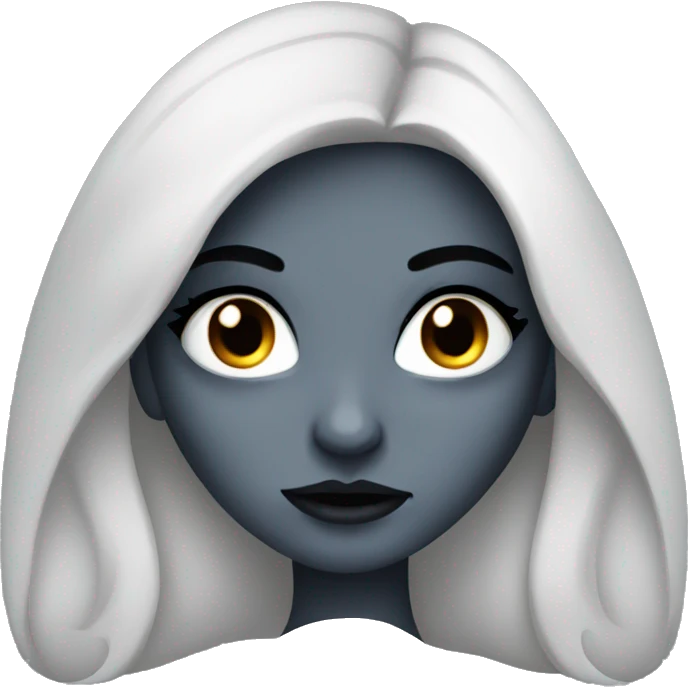 Lady vampire with blue Eyes and long black hair emoji