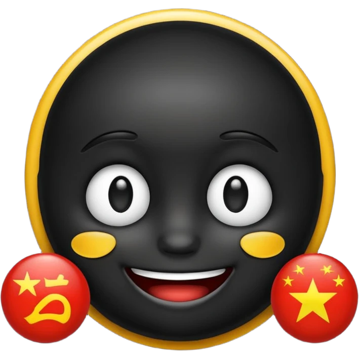 برام یه شکلک مشکی درست کن با حرف چینی emoji