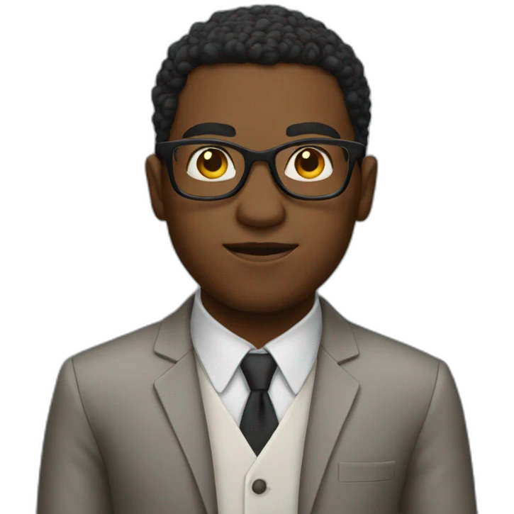 Black nerd emoji