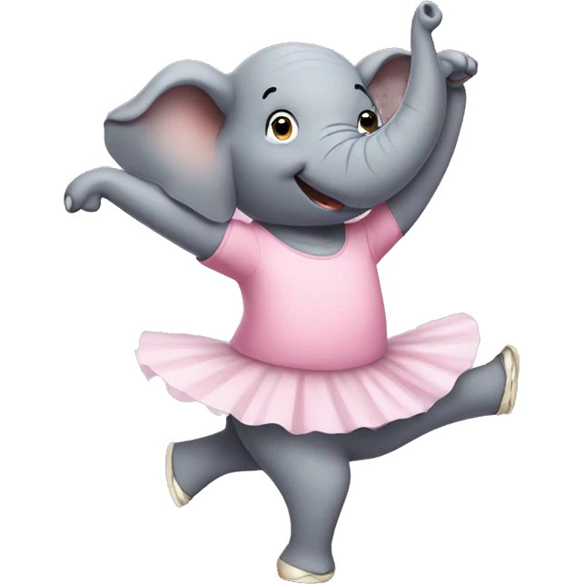 Elephant doing ballet emoji